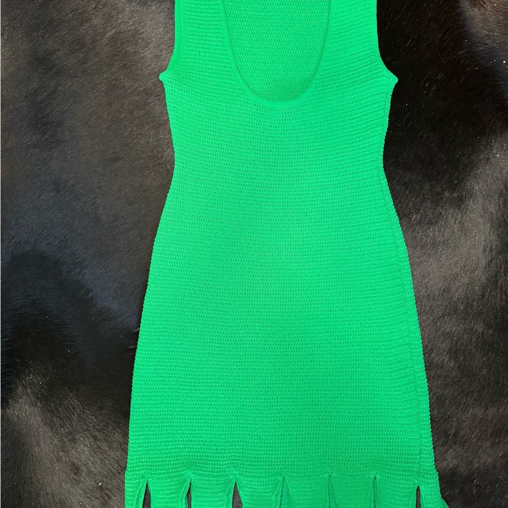 Bottega Veneta Green Mesh Dress - Picture 10 of 12